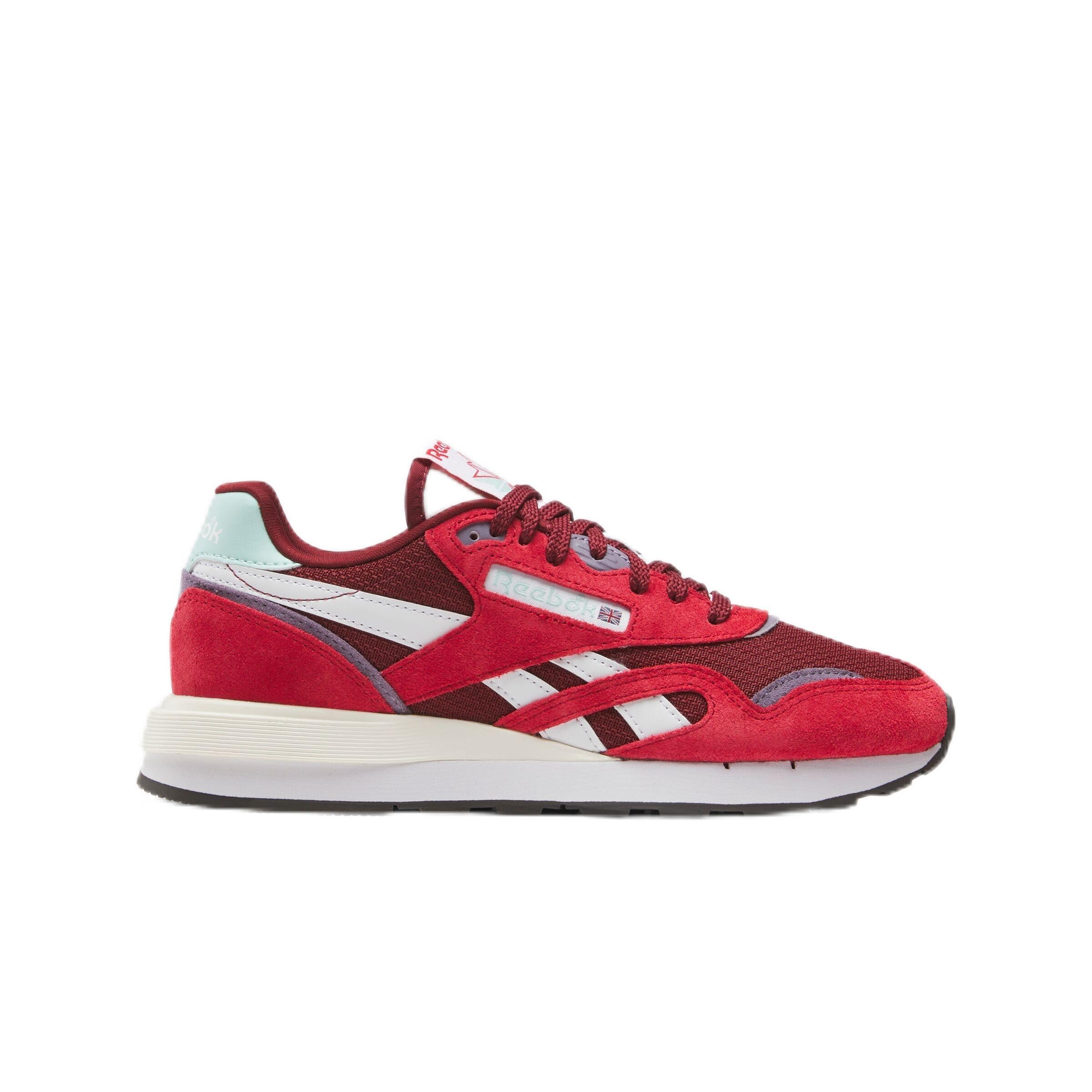 Reebok Women's Nylon 89 Trainers, Vector RED/Classic Burgundy/White, 40.5 EU, Vector Red Classic Burgundy White, 8.5 UK