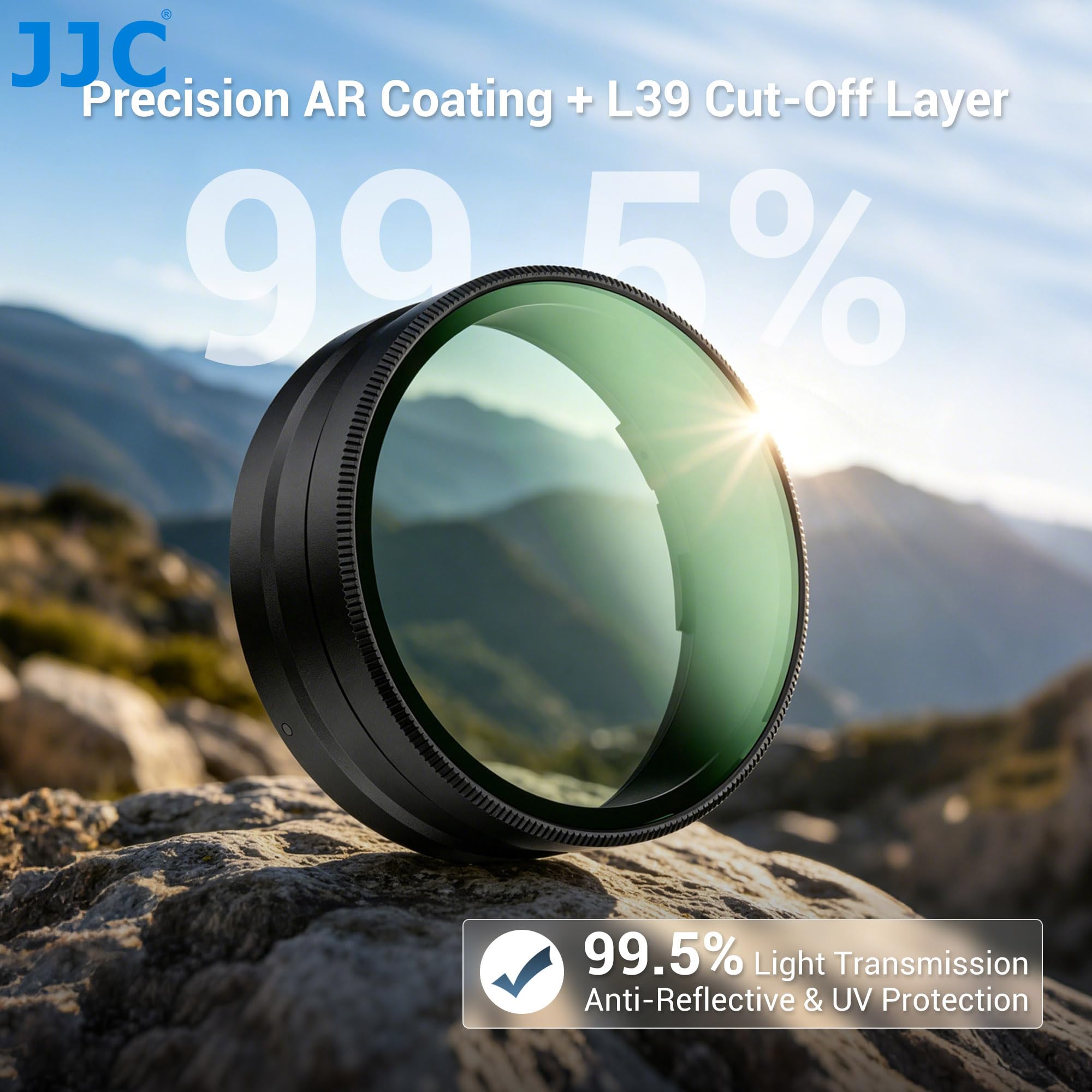 JJC Filtro UV in metallo L39 compatibile con Ricoh GR IV, GR4 HDF, GR IV monocromatico, rivestimento composito a 31 strati (AR + L39 + impermeabile), 99,5% di trasmissione luminosa, anti-polvere e