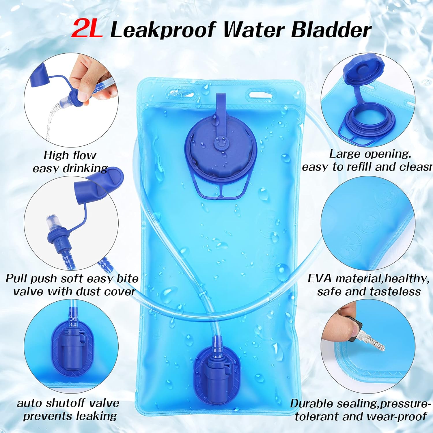 Hydration Pack Insulated Hydration Backpack with 2L Leakproof Water Bladder Hiking Water Backpack Running Backpack for Cycling,Hiking,Climbing,Hunting, Biking,Camping : Sports & Outdoors