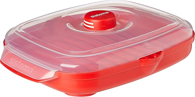 Sistema 1143 Easy Bacon, White/Red, 28.7 x 21.9 x 7 cm