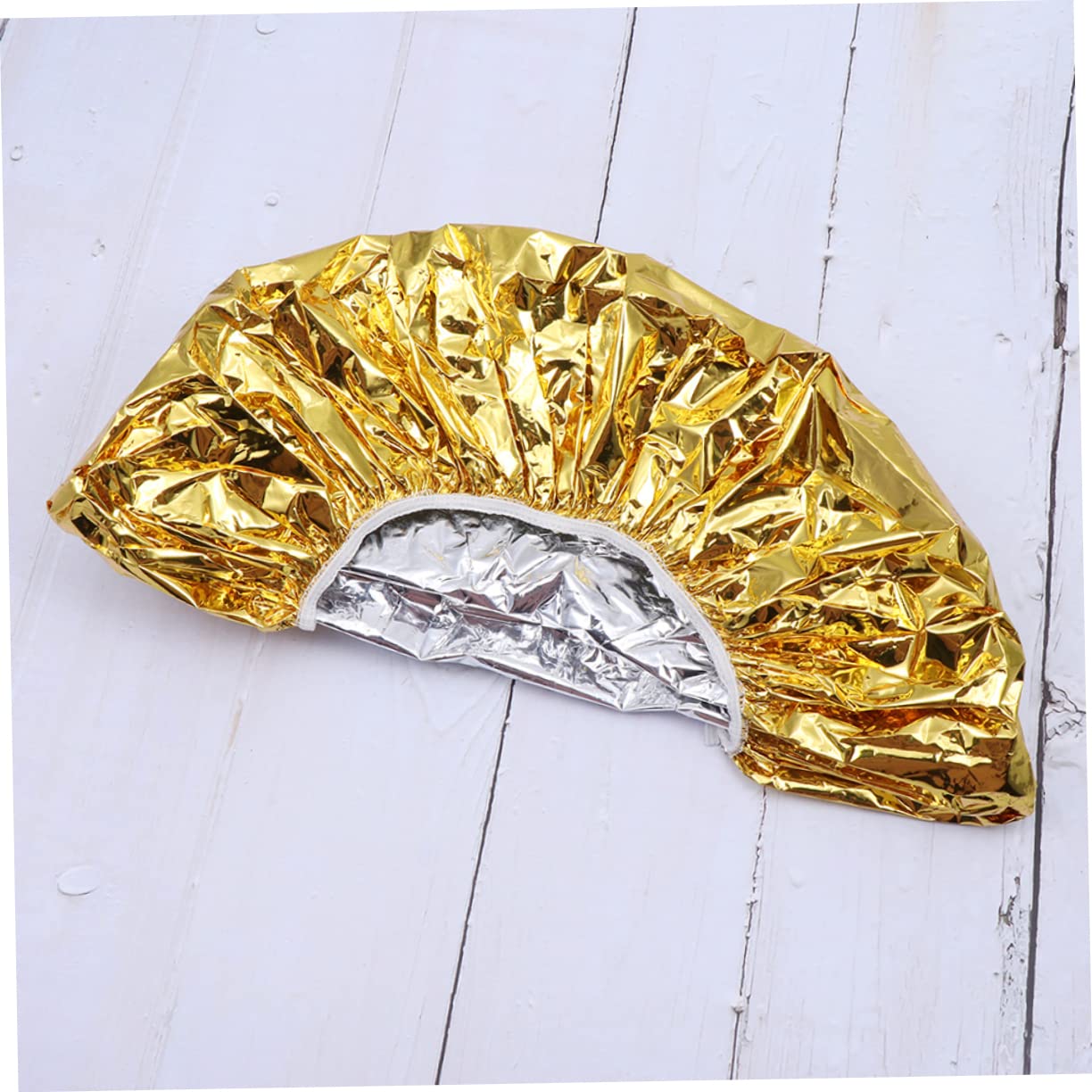 Healeved 30piezas Gorro De Aluminio Para Cabello Aislante Térmico Gorro De Estilo Para Spa y Tratamientos De Belleza Color Dorado y Cómodo Para Uso Diario