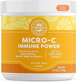 Vimergy Micro-C Immune Power TM *- 250g– 69 Servings – 2000mg/serving – Gentle Form – Antioxidant Phytonutrients – Immune & Nerve Support – Benefits Bone & Cartilage – Gluten-Free – Kosher – Vegan