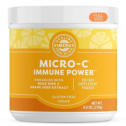 Vimergy Micro-C Immune Power TM *- 250g– 69 Servings – 2000mg/serving – Gentle Form – Antioxidant Phytonutrients – Immune & Nerve Support – Benefits Bone & Cartilage – Gluten-Free – Kosher – Vegan