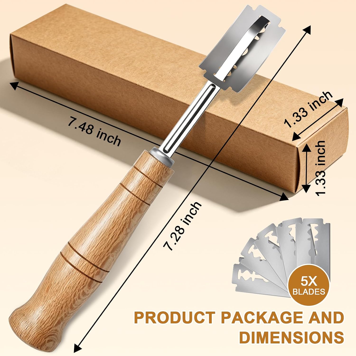 Bread Lame Sourdough Scoring Tool with 5 Blades