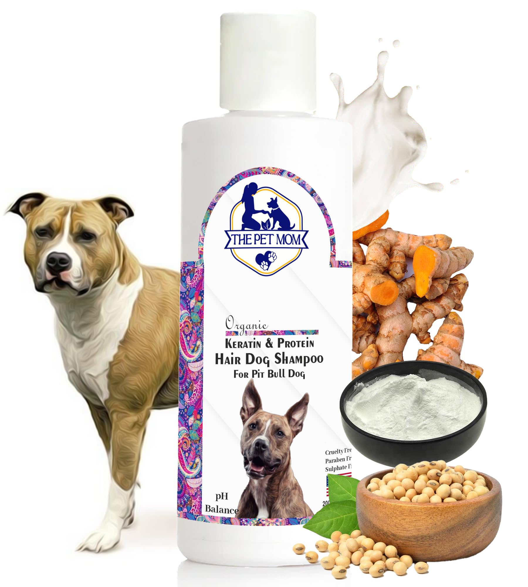 The Pet Mom Organic Keratin & Protein Hair Dog Shampoo for Pit Bull Dog & Puppy | Healthy Pet Fur Nourish, Strengthen & Shine | Deep-Cleansing & Removes Dirt | All Dog Breed – 200ml (B0CKS2VC49) Amazon Price History, Amazon Price Tracker