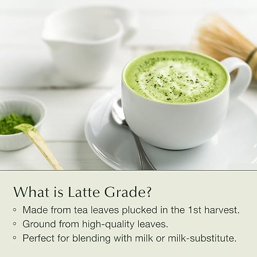 Miniatura 7 de Encha Té verde matcha de grado latte té verde matcha orgánico de primera cosecha de Uji Japón 1764oz1 libra polvo premium para matcha latte batido