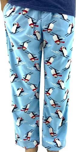 ROCK ATOLL Men's Soft Warm Fleece Animal Novelty Print Pajama Bottom Pants (XX-L
