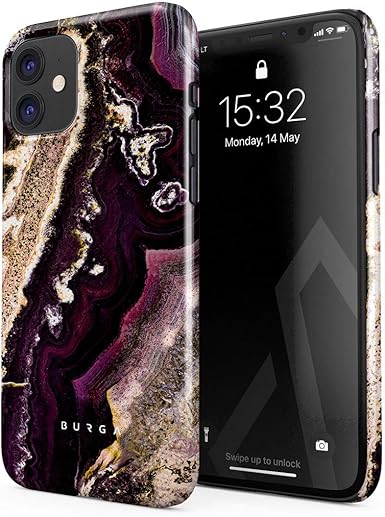 Amazon Com Burga Phone Case Compatible With Iphone 11 Purple Gold Marble Stone Fashion Cute For Girls Thin Design Durable Hard Shell Plastic Protective Case Cell Phones Accessories