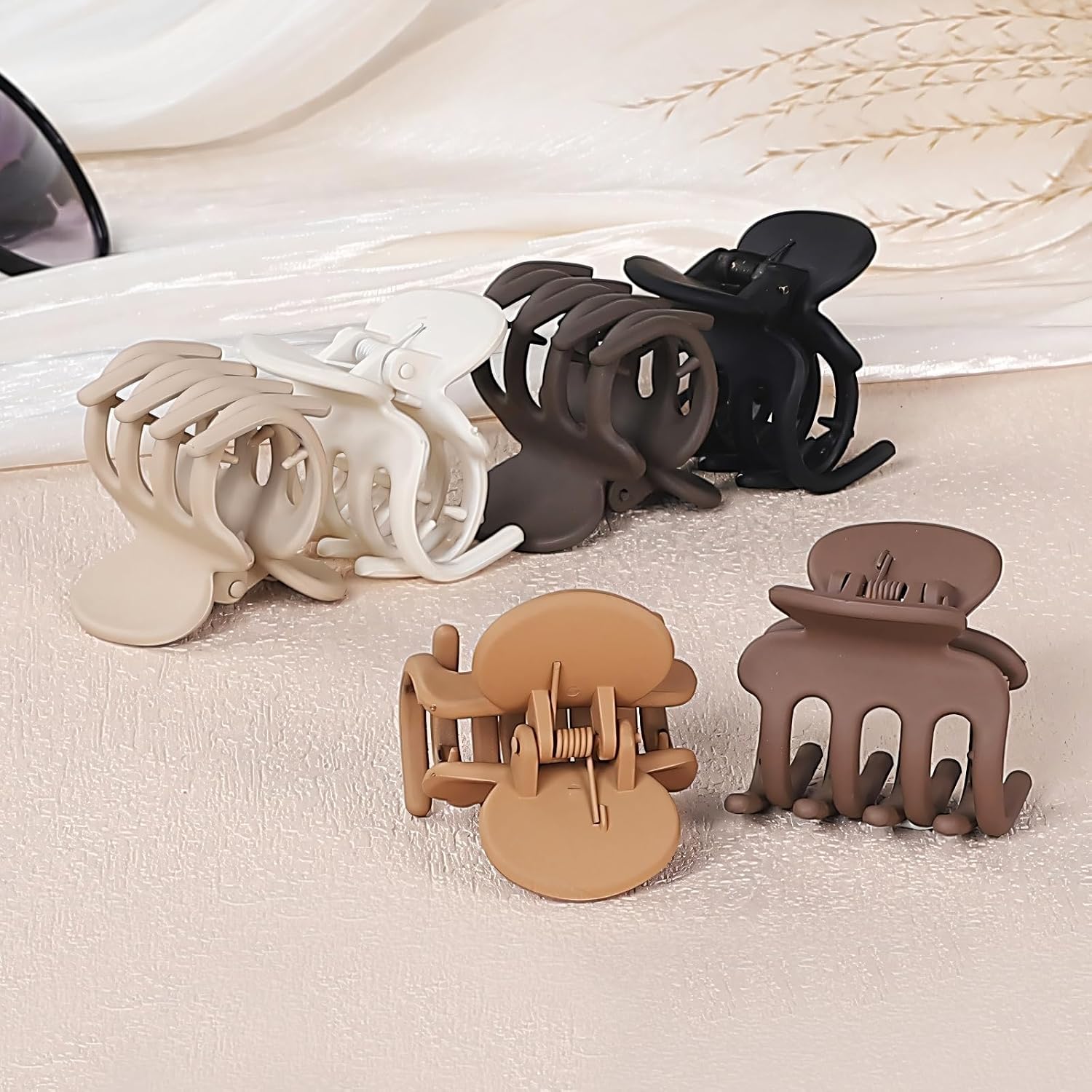 6 Pcs Hair Clips Small Claw Clips for Thin Hair Medium Matte Non-slip Hair Accessories for Women and Girls (Coffee) image 4