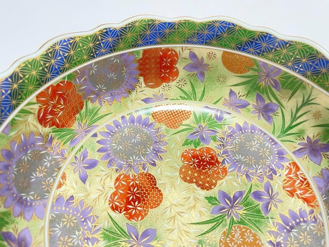 【新品】前畑陶器 光輪シリーズ 庫山窯 大鉢 盛り鉢 花柄 廃盤品 未使用】前畑陶器 光輪シリーズ庫山窯大鉢盛り鉢22センチ廃盤