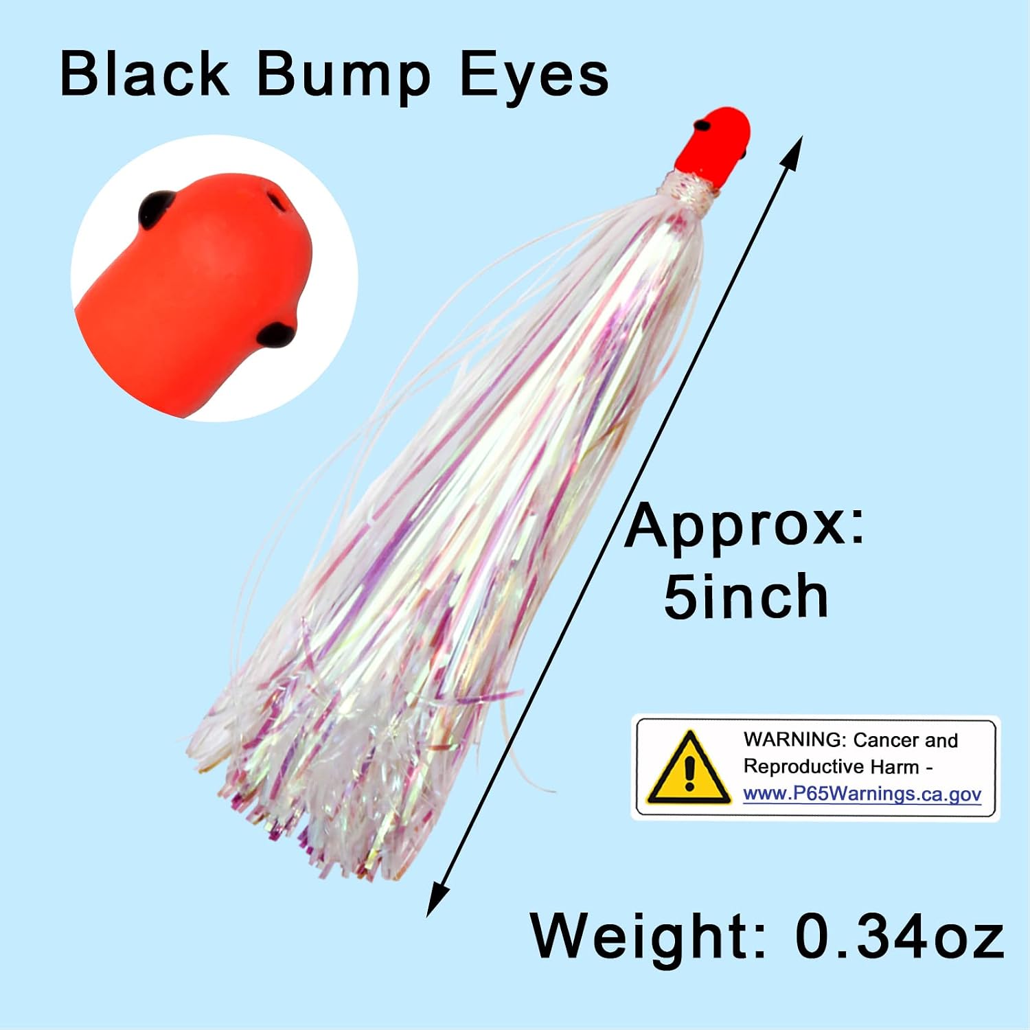 5 Jig Testa In Mylar Per Pesca, Esche Flash Con Gonna, Colori Misti, Shaddock Fishing