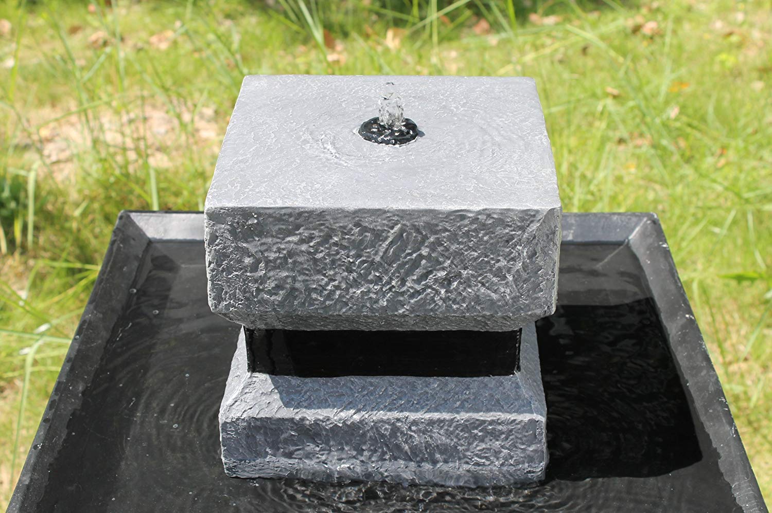 Fontaine solaire Asia - Fontaine solaire à jet jardin zen - Kit complet pour jardin et terrasse - Jour et nuit !!!