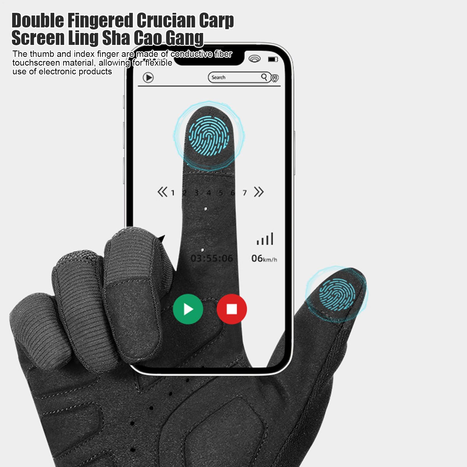 Guantes de ciclismo, guantes antideslizantes acolchados para pantalla táctil, guantes reflectantes de dedo completo para hombre, para invierno, bicicleta de carretera, ciclismo, correr, equitación