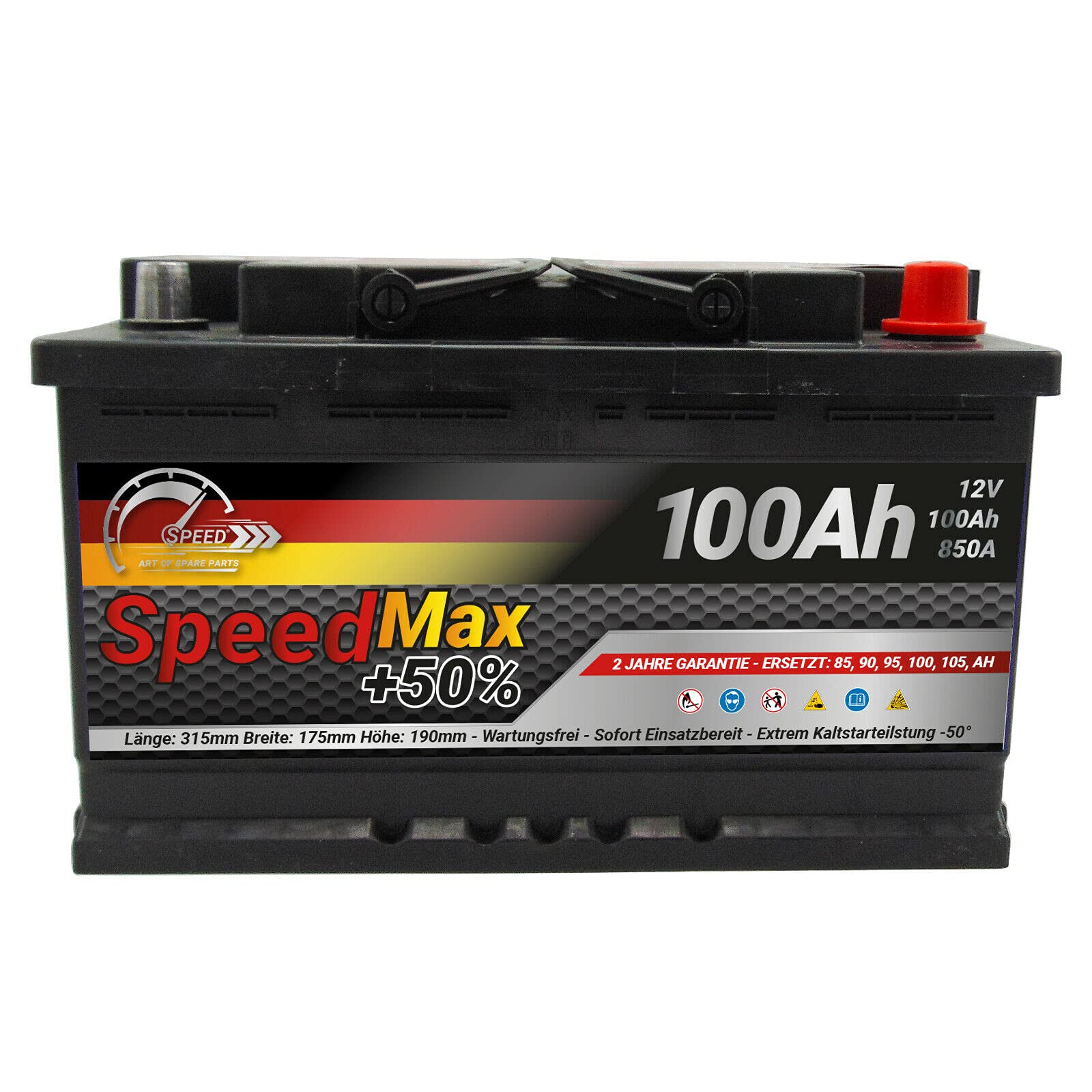 SMC AUTOBATTERIE Speed MAX L4100 100AH 850A 12V = FIamm 100Ah DX+ Pronta all'uso