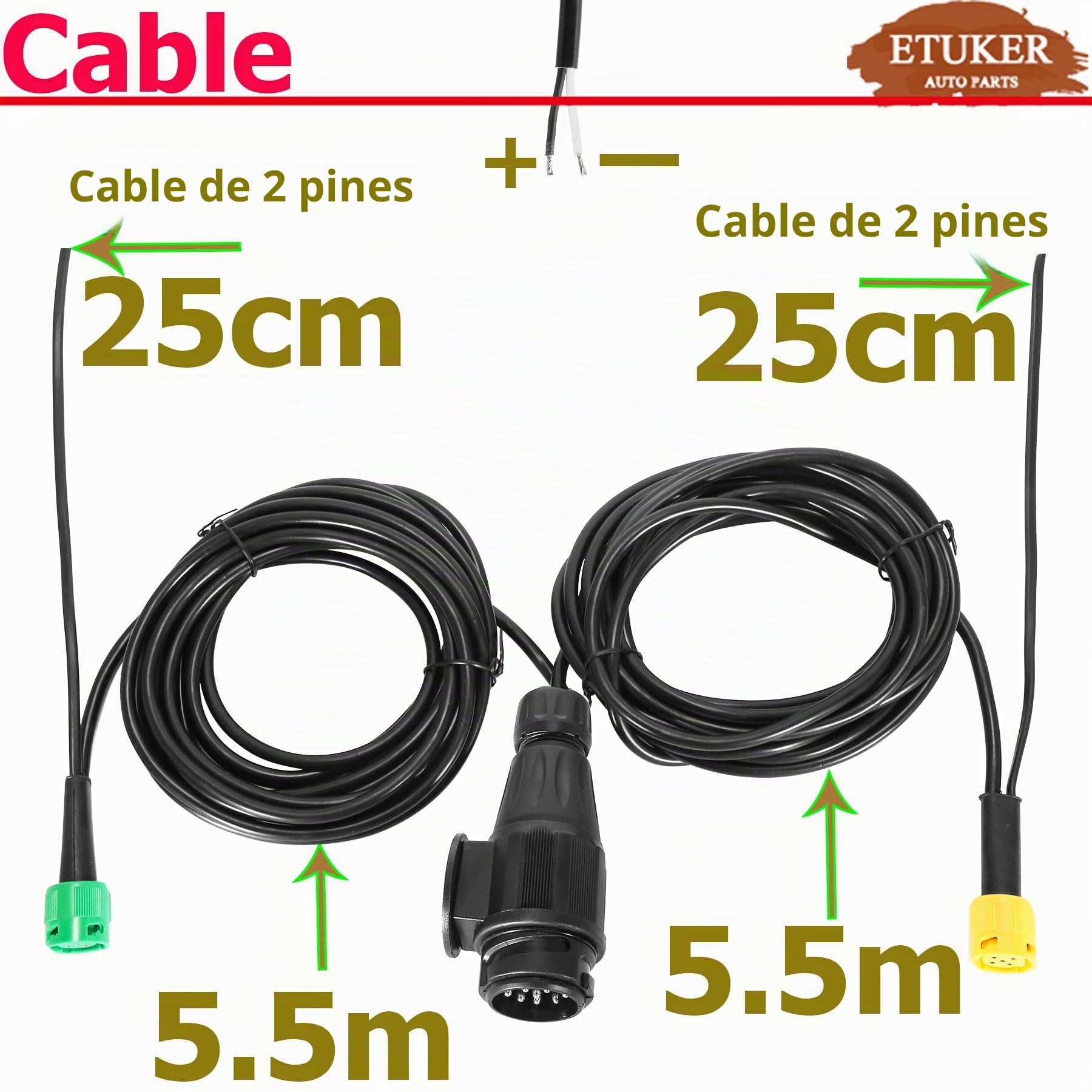 Pilotos Traseros Remolque 13pines LED 12/24V Homologados 7Funcione Luz Antiniebla/Piloto Marcha Atrás/Luces de Matrícula
