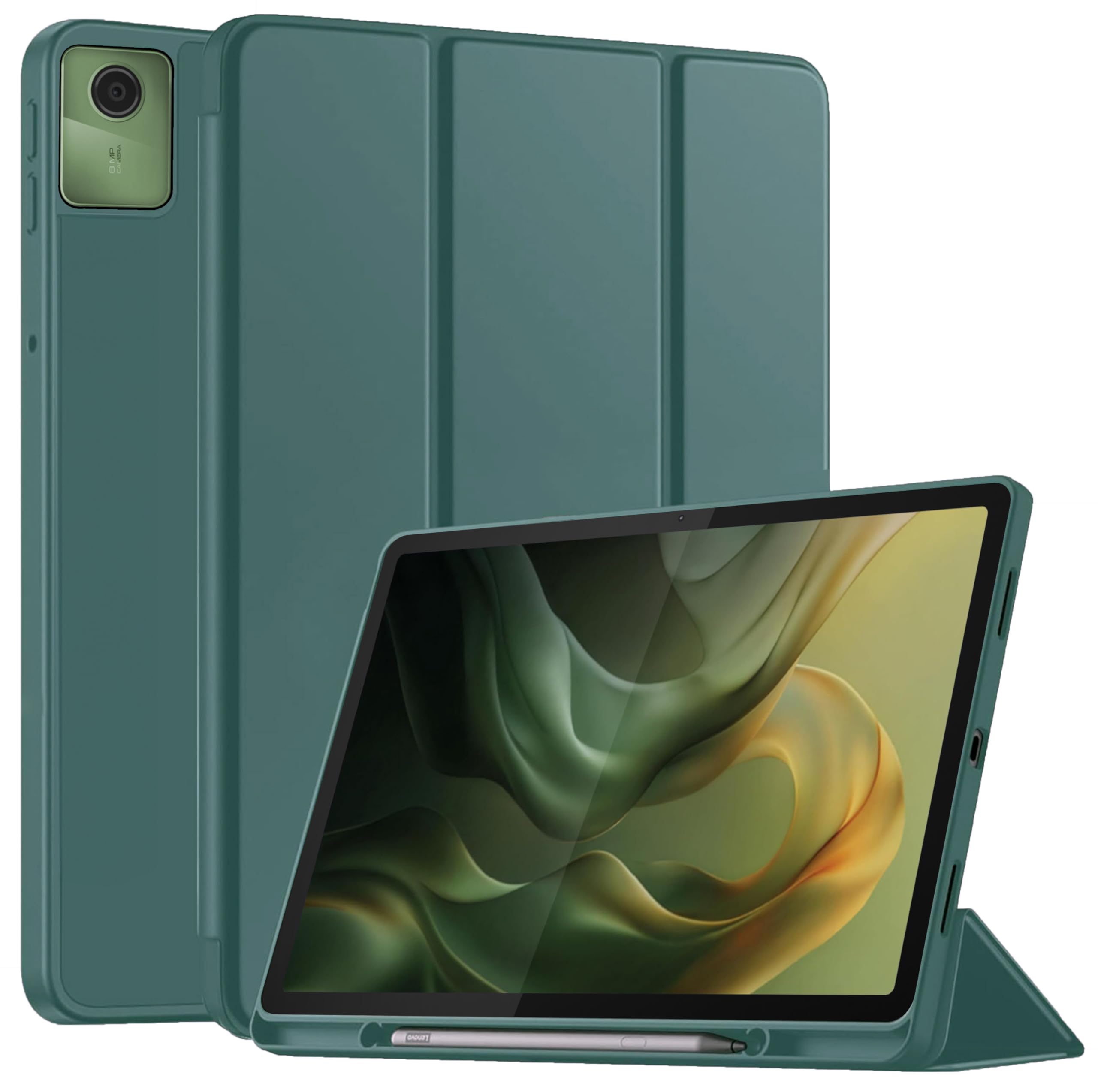 TGK Flip Cover for Motorola Pad 60 Neo 5G 11 inch 2025 Tablet Smart Tablet Case Trifold Stand with Pencil Holder (Green)-image-16