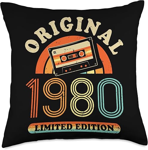 Miniatura 4 de Retro Limited Edition 1980 Cassette Tape 44th Birthday Throw Pillow