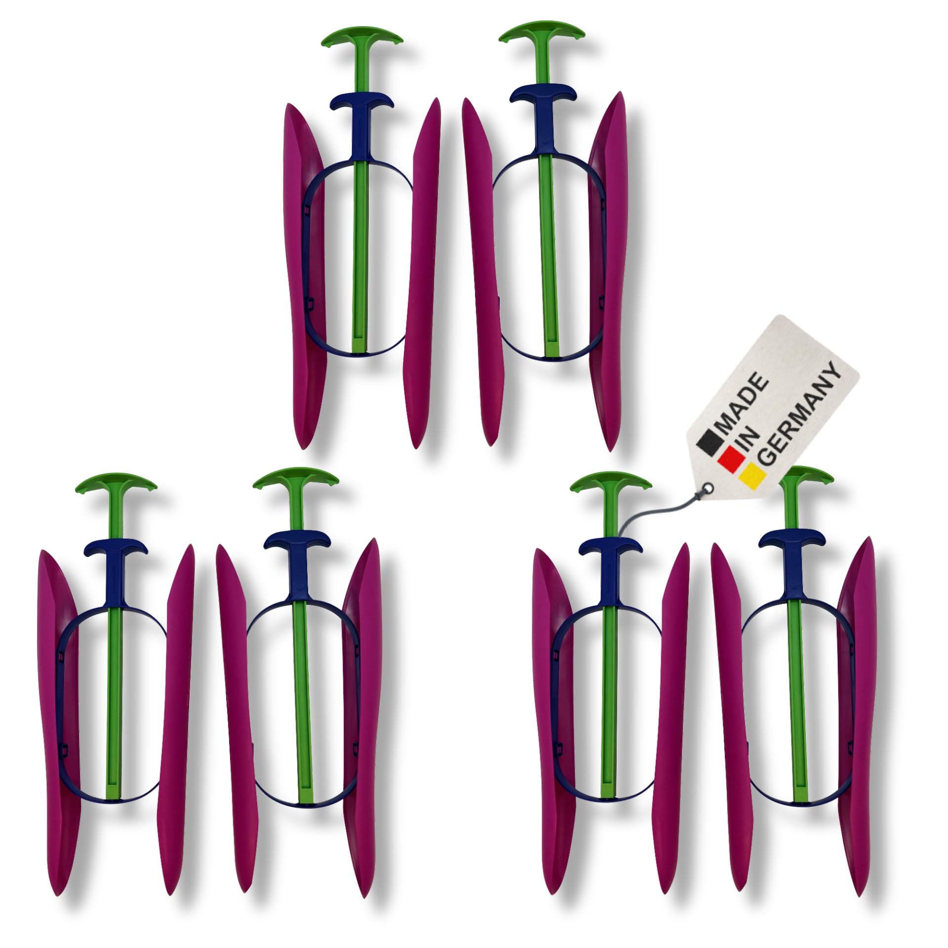DELFA Juego de 3 pares de moldes para botas con innovador elemento de resorte Sensomatic, tensor de botas, longitud 35 cm