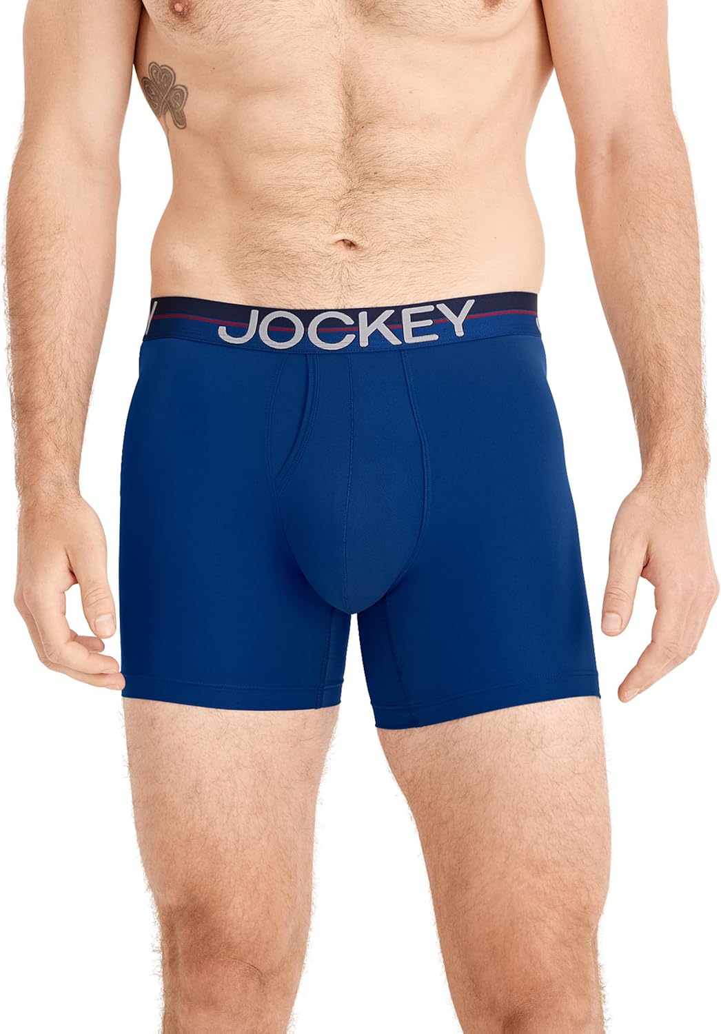 Jockey Men's Underwear Infinite Cool Microfiber Stretch 6" Boxer Brief - 3 Pack