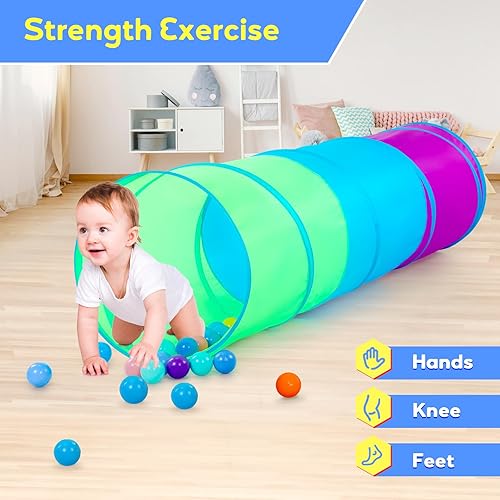 Miniatura 6 de Túnel de juego para niños pequeños, tienda de campaña desplegable para bebés, niños pequeños o perros, juguetes de túnel para niños o regalo para