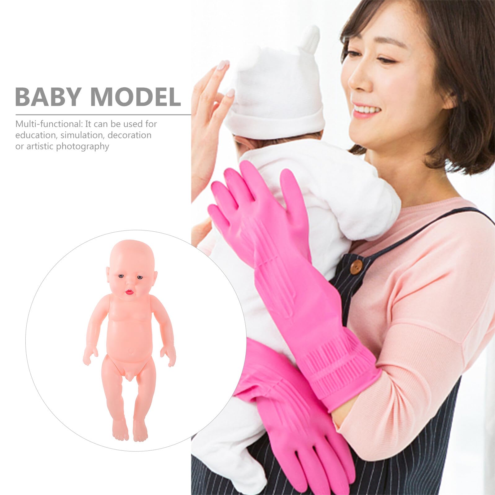 Hohopeti Bambola Neonata Realistica in Vinile, Didattico Rosa | Formazione e Fotografia Artistica, Aspetto Realistico e Simulazione, per Mamme in Attesa e Ragazzo Ragazza