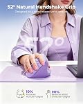 seenda Ergonomic Mouse Wireless, MOU200 Bluetooth Vertical Mouse - 2.4G & Bluetooth Multi-Device Connectivity Wireless Mice for Windows, Mac OS Computer/PC/Laptop,Purple