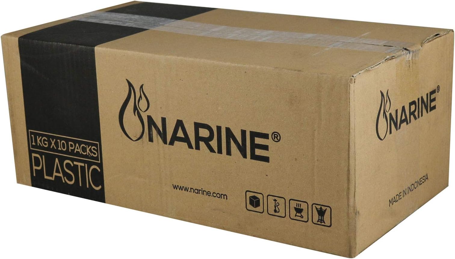 Narine 10KG Box Coconut Charcoal Lounge Case - Cubes