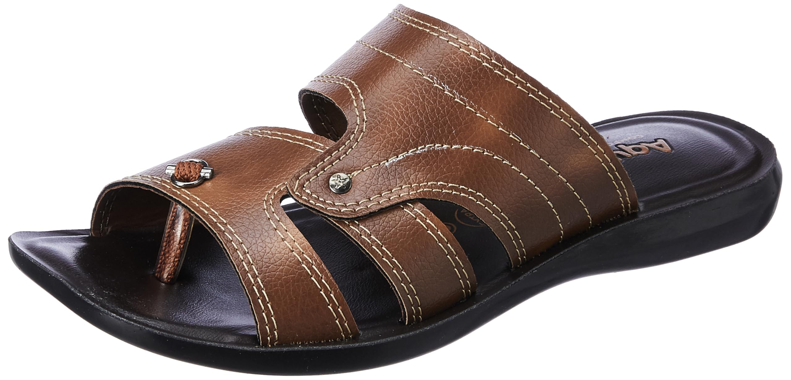 Aqualite Men PG-1281 Sandal, Black/Tan, 7 UK/India (B0D95QNKGJ) Amazon Price History, Amazon Price Tracker