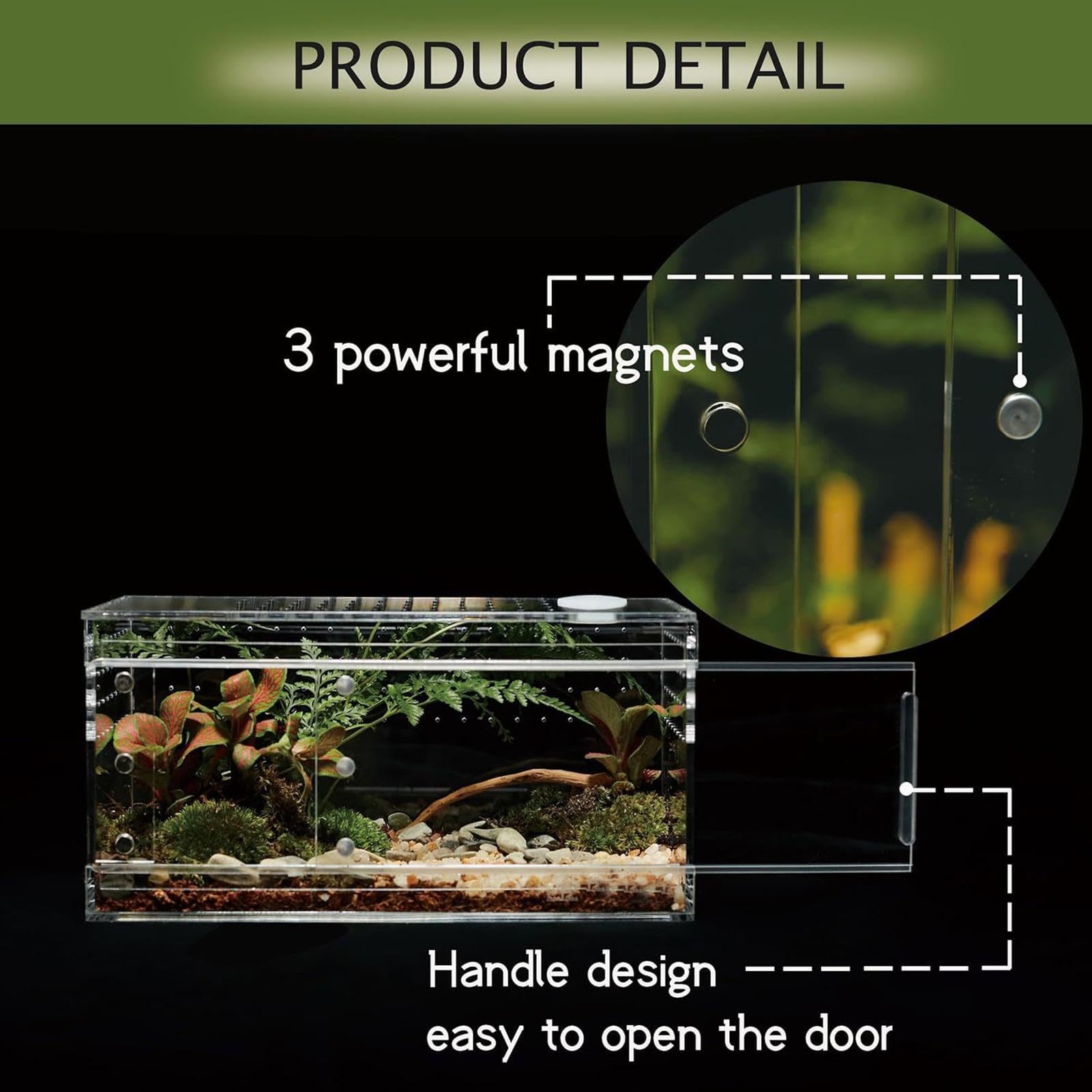 Terrario Para Reptiles A Prueba De Escapes, Transparente Y Transpirable