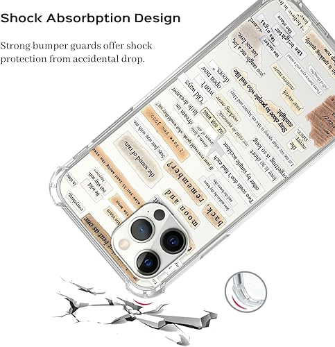 Miniatura 2 de Funda de teléfono con collage de periódicos artísticos para iPhone 14 Pro, funda de impresión vintage para niñas, niños, mujeres y hombres, funda de