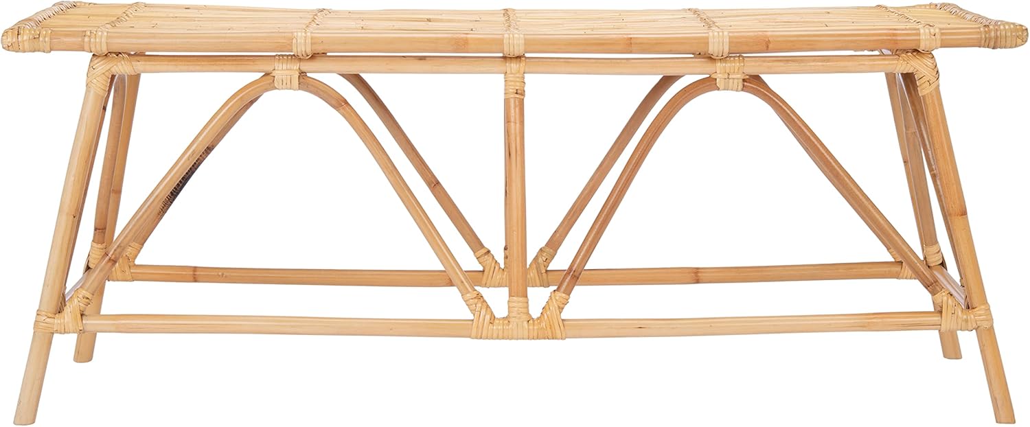 Safavieh Home Collection Montgomery Natural Rattan (15" w. x 47" d. x 18" h.) Coffee Table