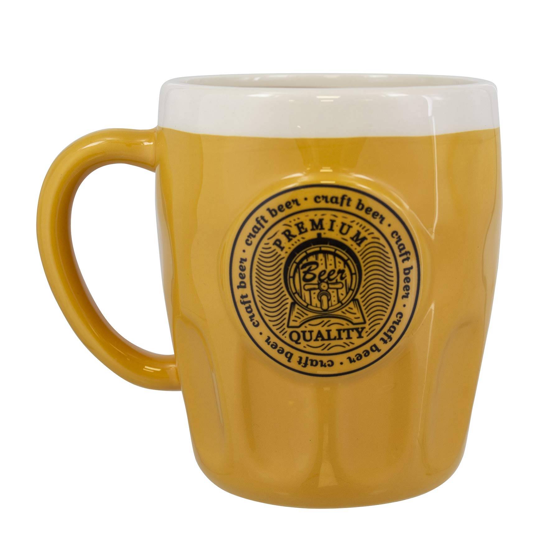 Paladone Pint of Beer Coffee, Oversized Ceramic Mug, Golden