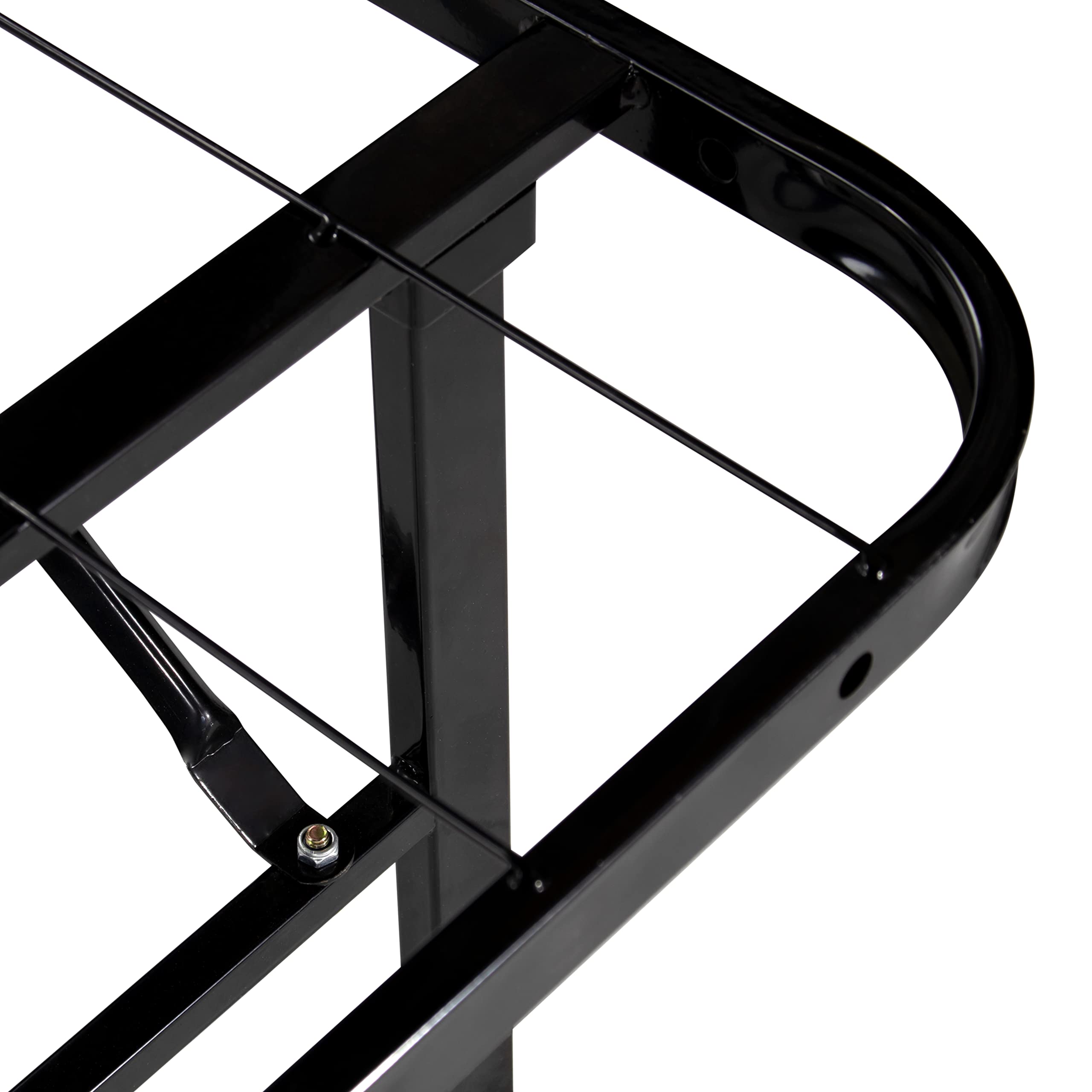 i-flair Klappbett Metall 90x200 cm Letto in Schwarz – Faltbares Gästebett mit stabilem Rahmen & Stauraum – platzsparendes Metallbett für Gäste, langlebiges Faltbett, klappbar & leicht zu verstauen