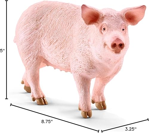 Miniatura 13 de Schleich Farm World - 7 piezas de animales de granja con juguetes de perro, gato, cerdo, cabra, gallo, caballo bebé y vaca, figuras realistas de