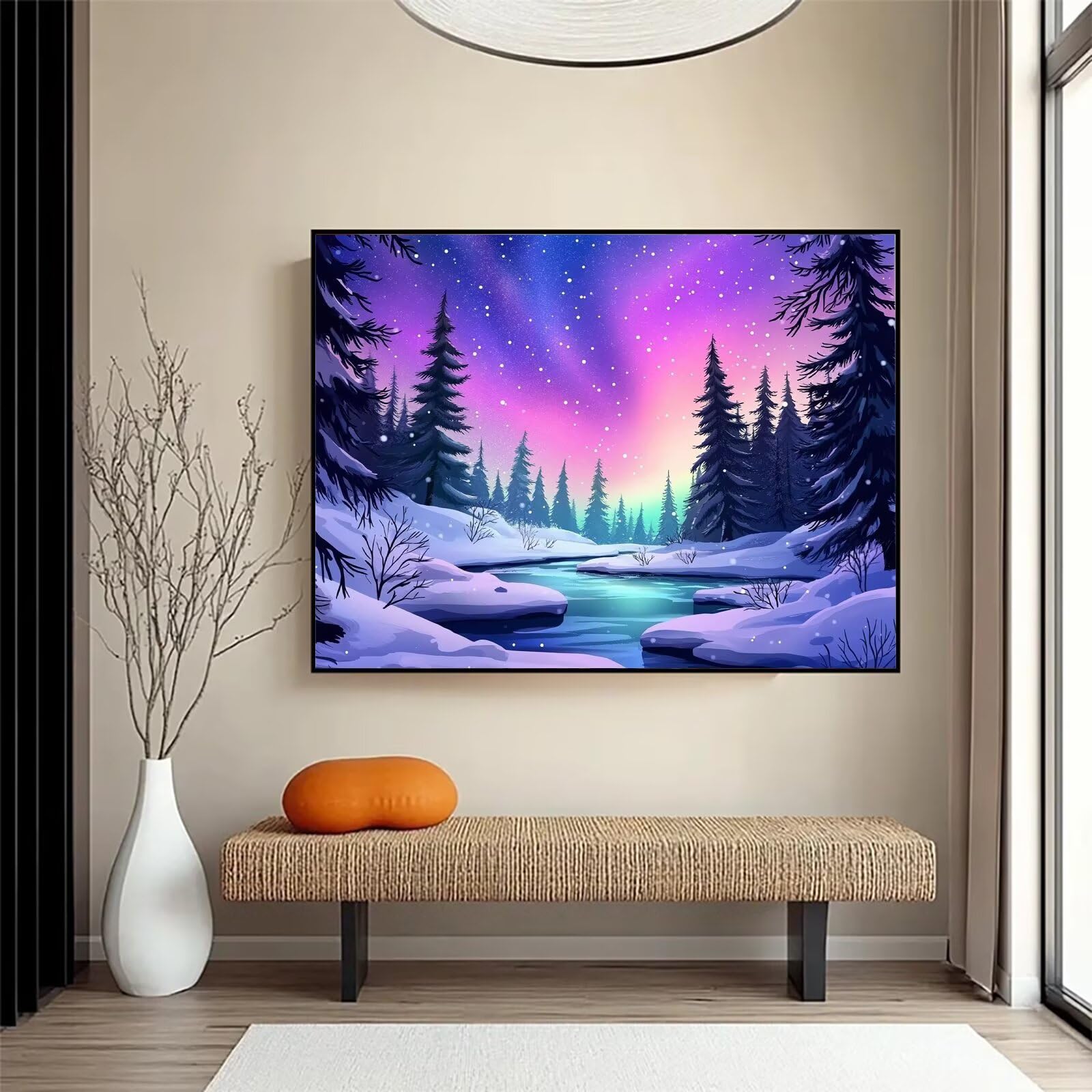 Diamond Painting Aurora, 5D Diamond Painting Erwachsene 70x90cm qw1-673