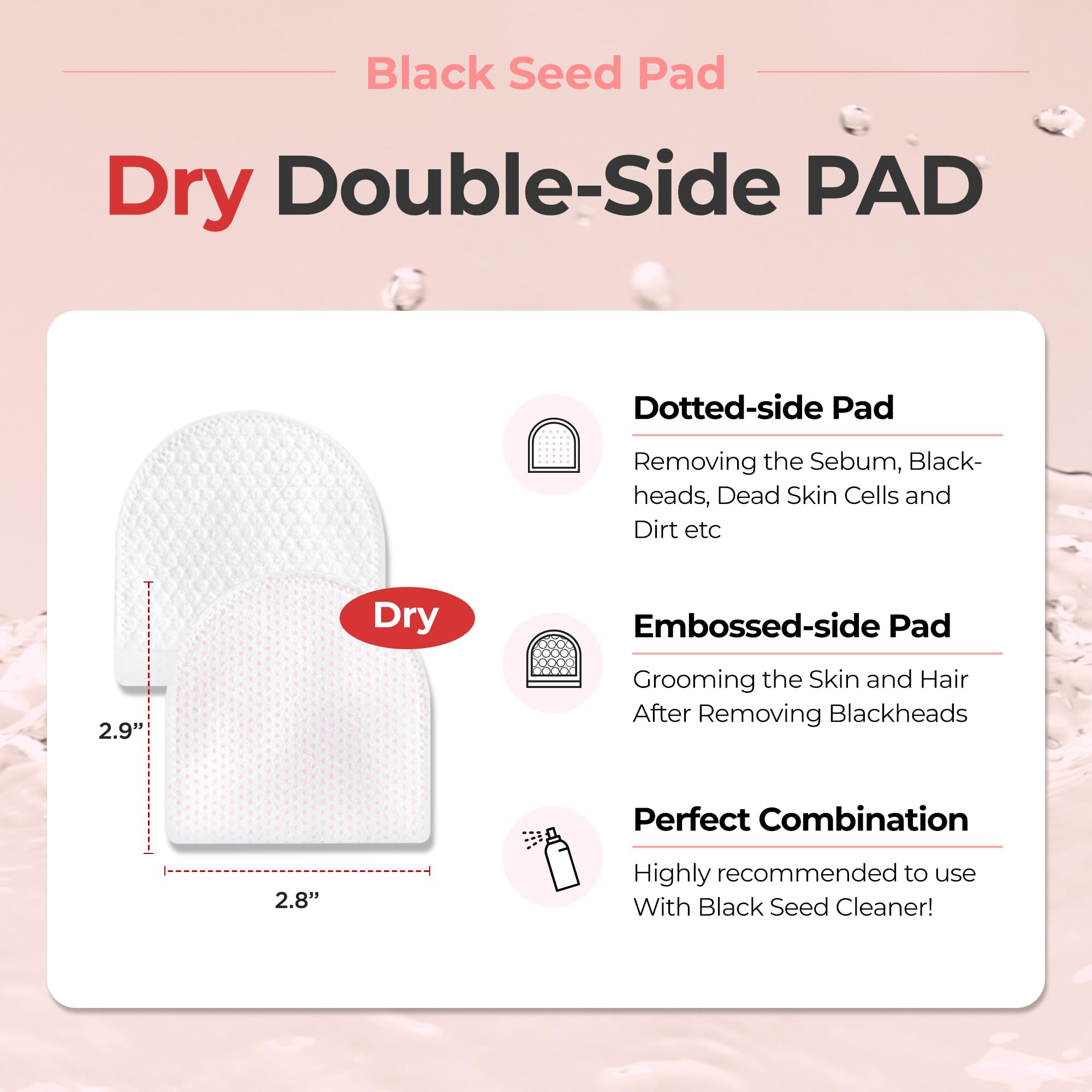 JAYU PET Black Seed Pad - Dry Cat Chin Acne Pad, Double-Sided Dry Pads for Removing Blackhead 30pcs, 30ea - Image 3
