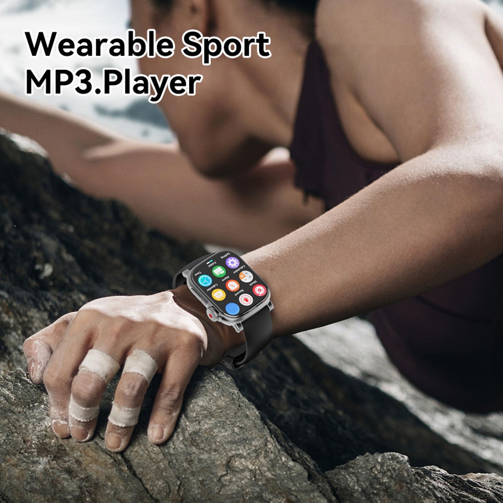 Cryfokt Bluetooth 5.4 Tragbarer MP3-Player, Tragbarer Musik-Player Zum Laufen und Training, Graues ABS (128GB)