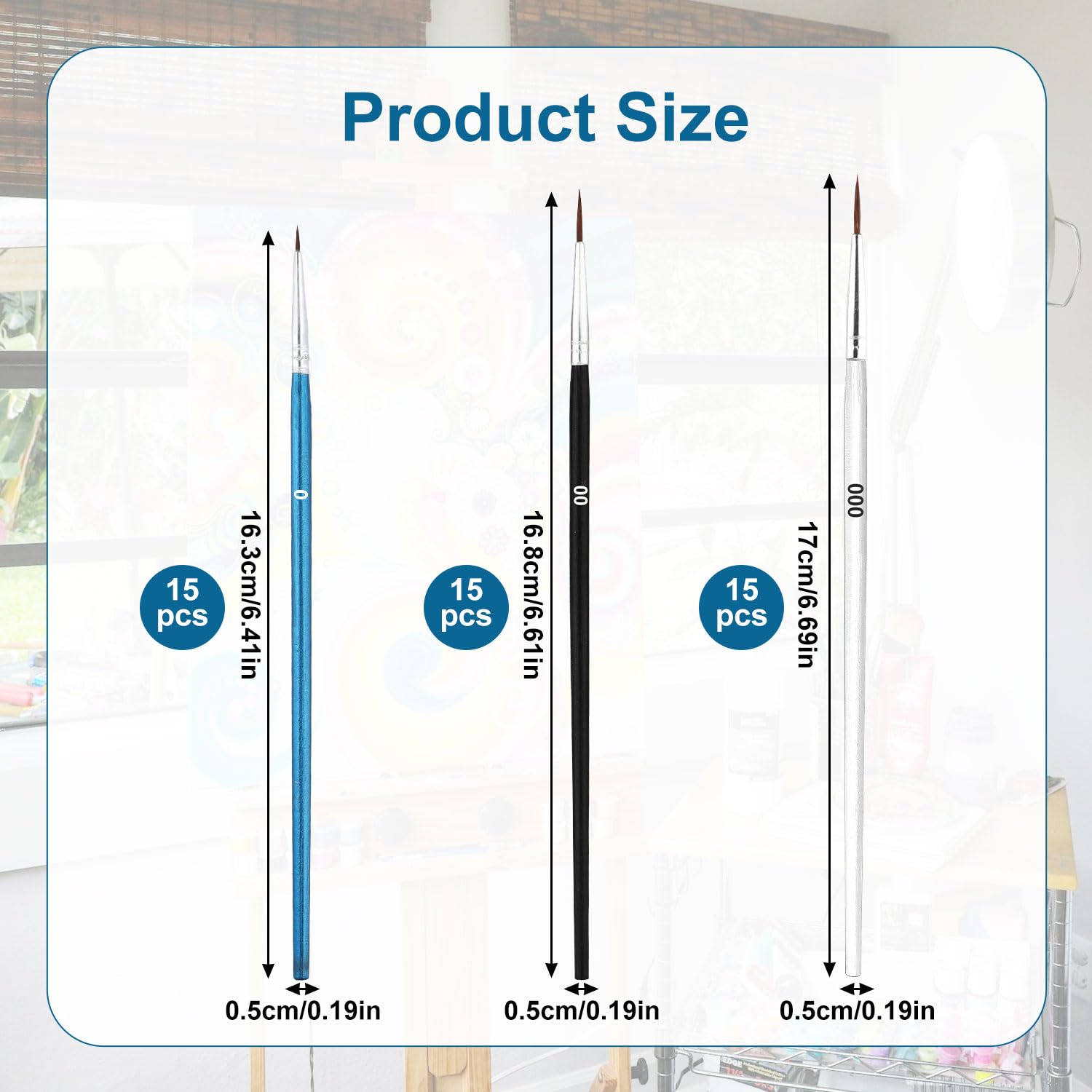 Royal & Lang Nickel Soft-Grip Fan Paintbrush, Gold Taklon, Size 6