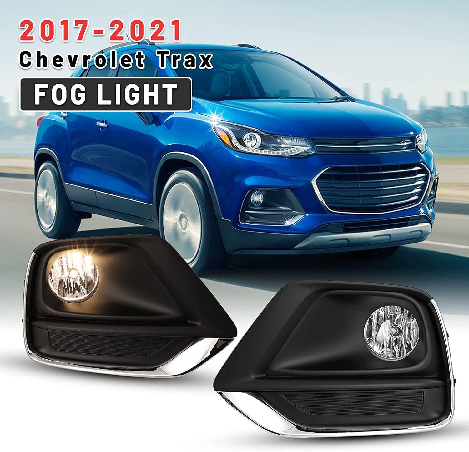Fog Lamp Lights Assemblies Fit For 2017 2018 2019 2020 2021 Chevy Trax Chevrolet Driver Passenger Replacement 1 Pair