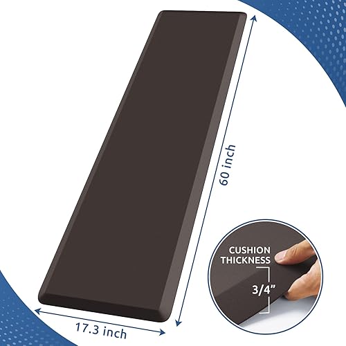 Miniatura 170 de KitchenClouds - Tapete antifatiga acolchado para cocina, impermeable, antideslizante, cómodo, para escritorio de pie, fregadero y oficina, 17.3 x 39