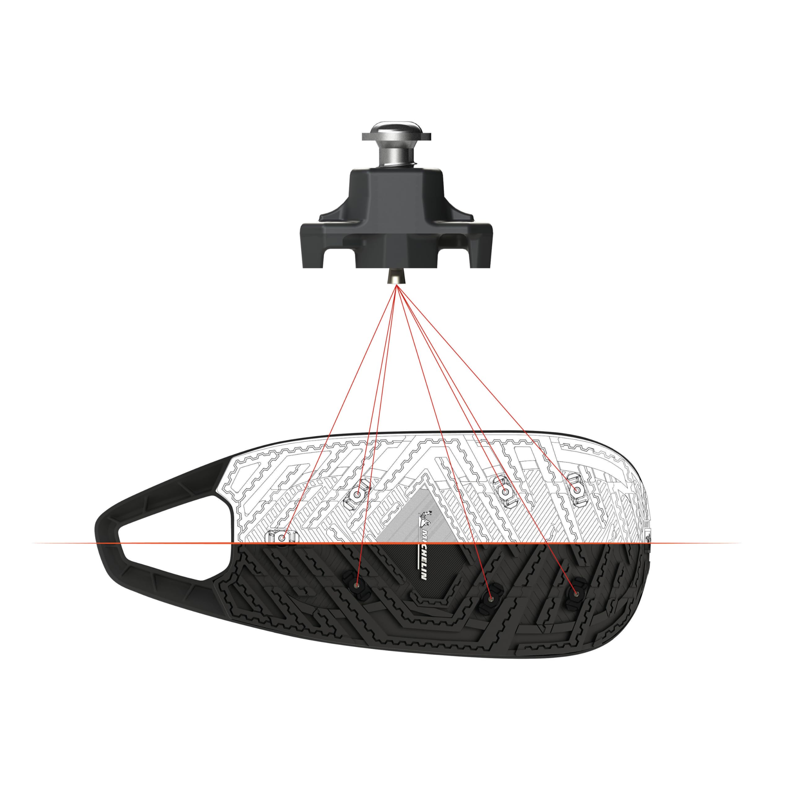 EVVO kit Accessoire Crampon Icespikes Made in France pour Raquettes à Neige, 14 Pointes carbure, pour la EVVO Snowshoe Toree et la EVVO Snowshoe Originale,