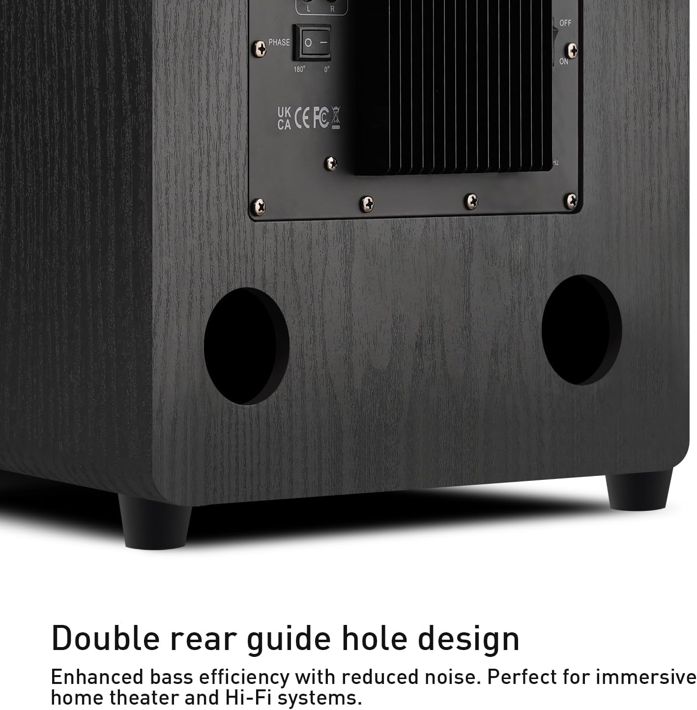 8" Powered Subwoofer Home Audio - 200W Deep Bass for Home Theater - Copper Driver, MDF Enclosure w/Aluminum Radiator - Ideal for Home Surround Sound Systems