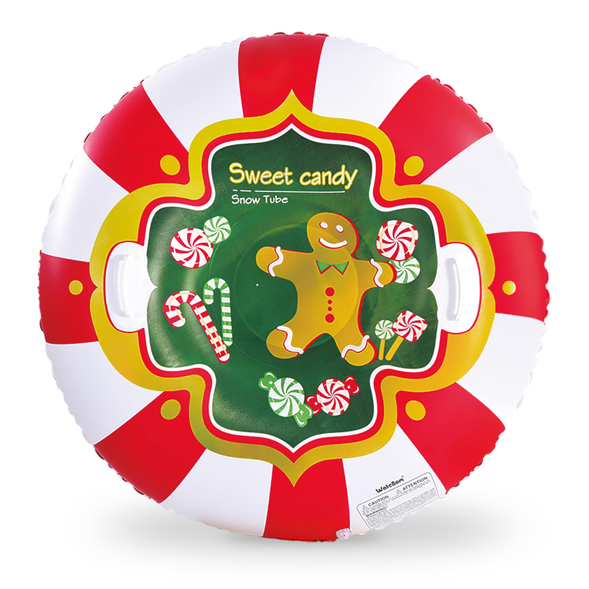 WateBomSnow Tube, Snow Sled for Kids and Adults, 48 Inches Heavy Duty Snow Tubes with Double Bottom, Candy Snow Toys for Sweet Party