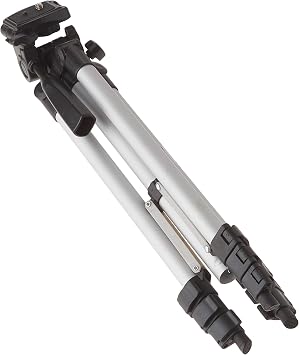 50 Inch Aluminum Camera Tripod with 3-Way Pan Head & Quick-Release Plate Lightweight DSLR & Mirrorless Tripod with Bubble Level for Photography & Video