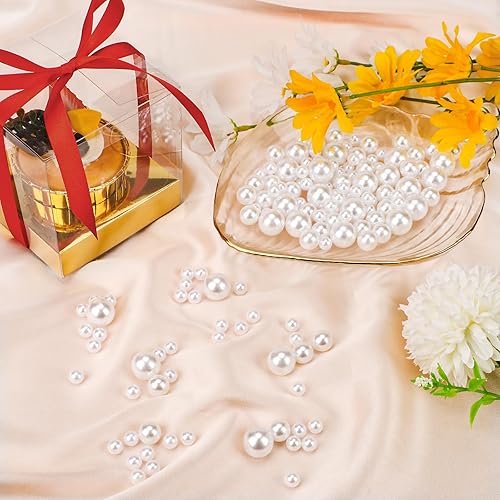 Miniatura 7 de Perlas redondas sin agujeros, cuentas de maquillaje de 0.472 in0.47 pulgadas, 350 piezas de jarrón de relleno de cuentas de imitación artísticas,