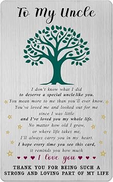 Viayen Uncle Fathers Day Card, Gifts for Uncles Birthday Easter Wedding Card from Niece