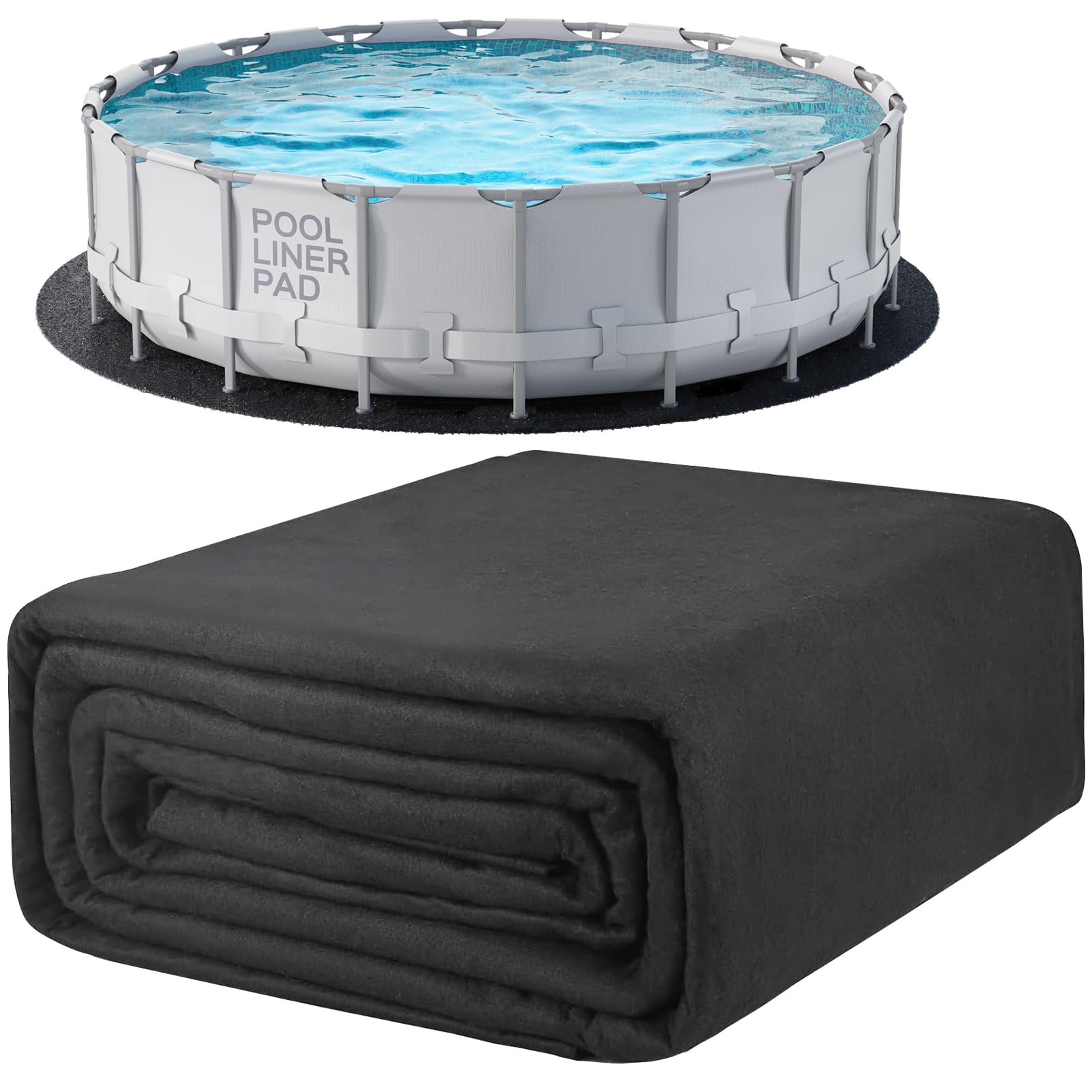 Snapklik.com : 15 Ft Pool Liner Pad, Round Pool Liners For Above Ground ...