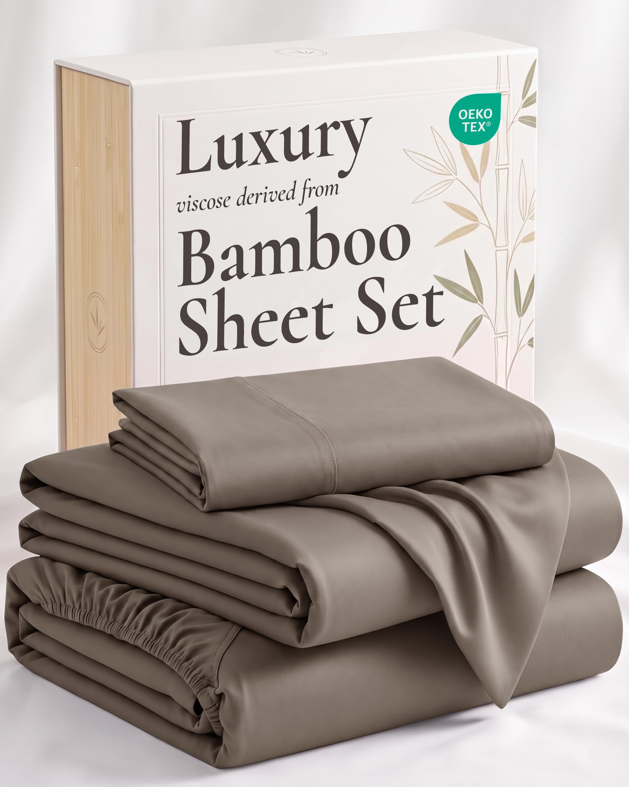 Hotel Sheets Direct 3 Piece Bed Sheet Set Twin Size, 100% Viscose Derived from Bamboo Sheets Set