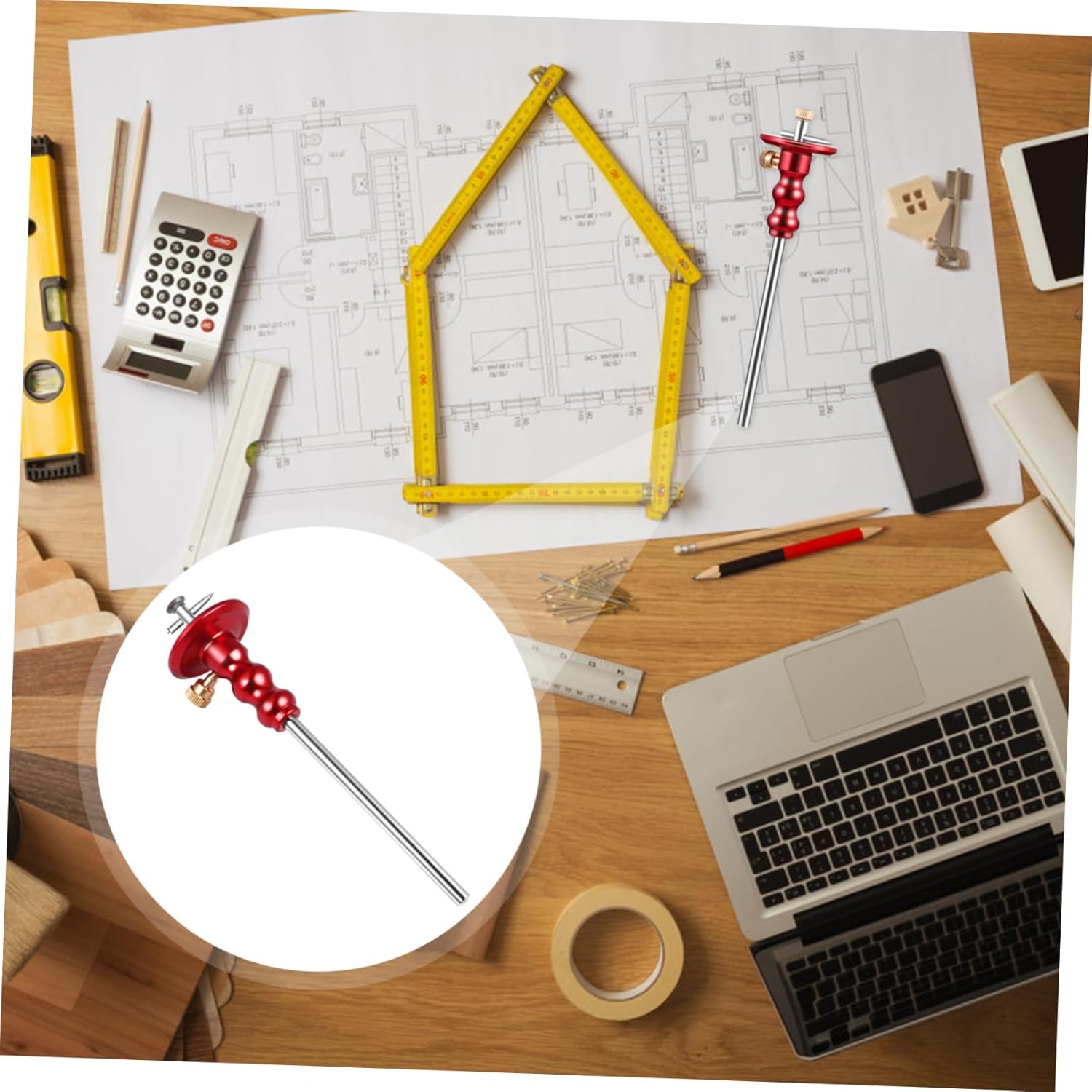 European Style Stainless Woodworking Scribe Tool Stainless Steel Marking Gauge for Accurate Measurement Woodworking Projects