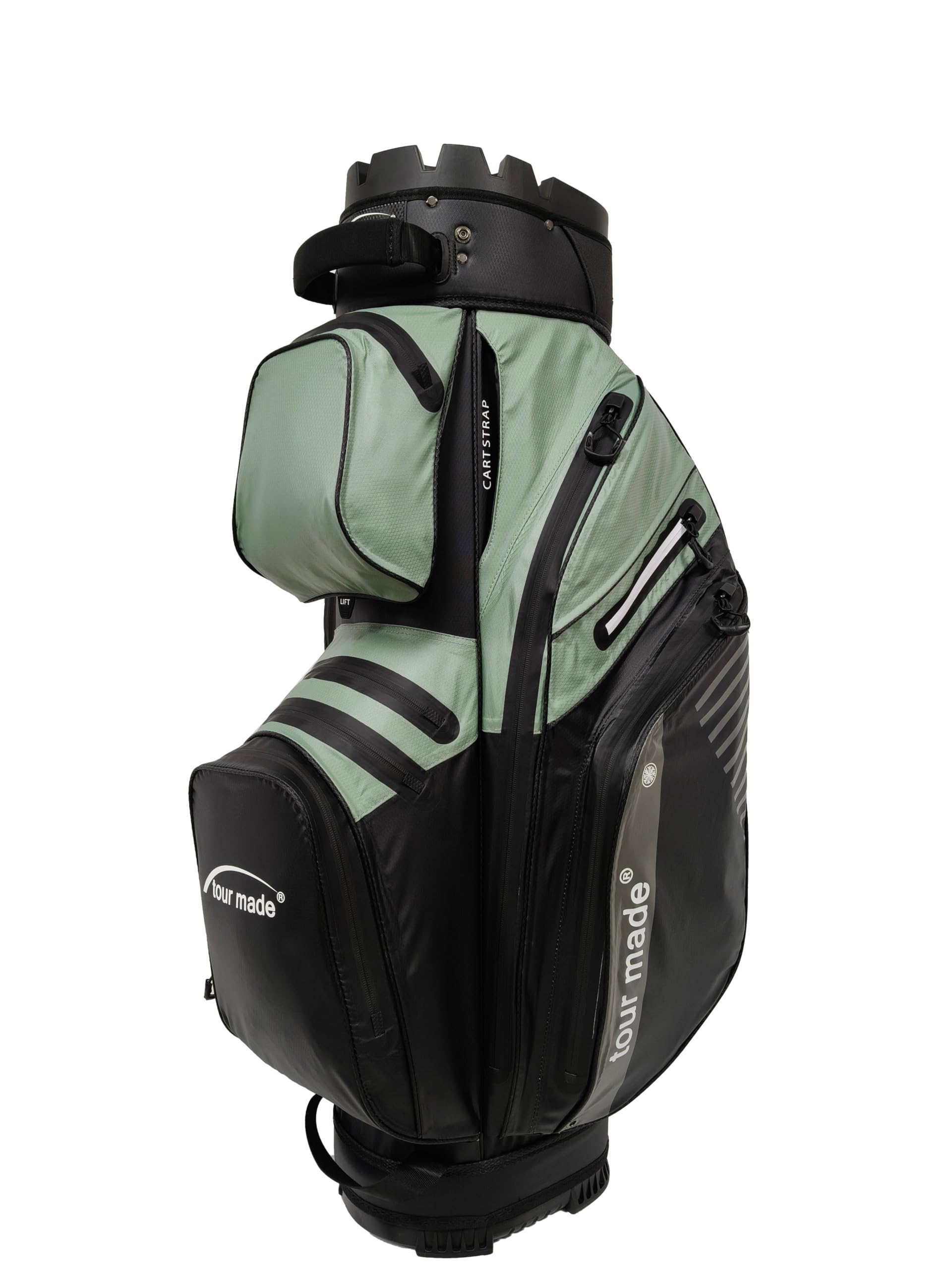 Tour Made Sac de Golf Imperméable I Nombreuses Poches I Pas de cliquetis de Raquettes I 14 Compartiments Raquettes continus I Hommes & Femmes I Grand Sac Isotherme (WB)